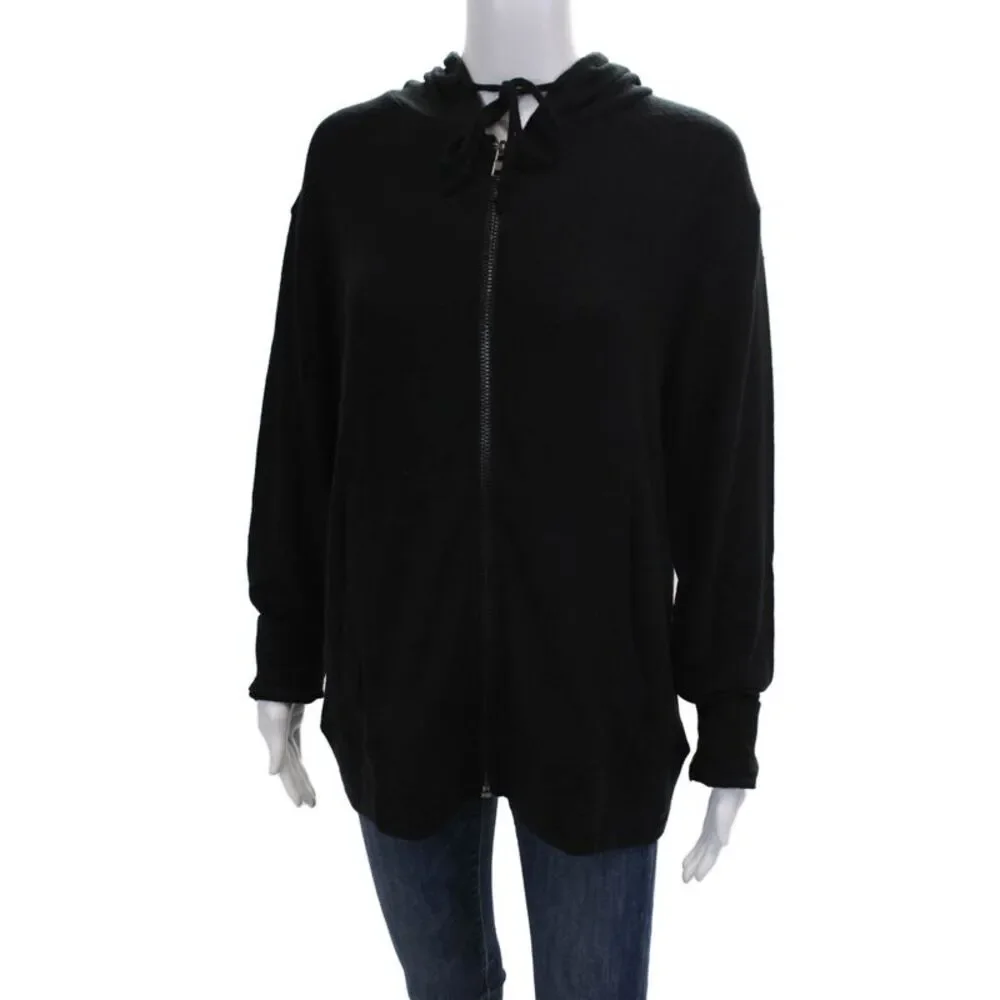 Chaser Womens Long Sleeve Full Zip Hooded Jacket Black Size M